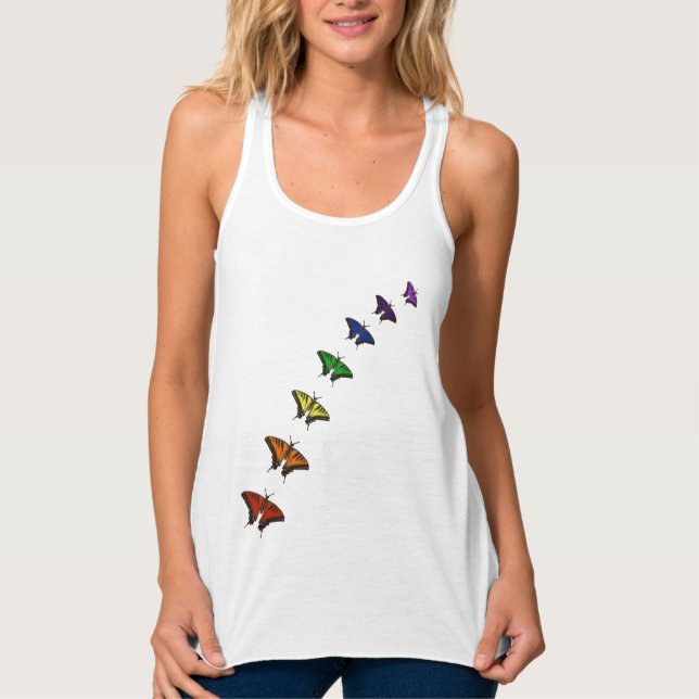 chakra butterflies tank top (Front)
