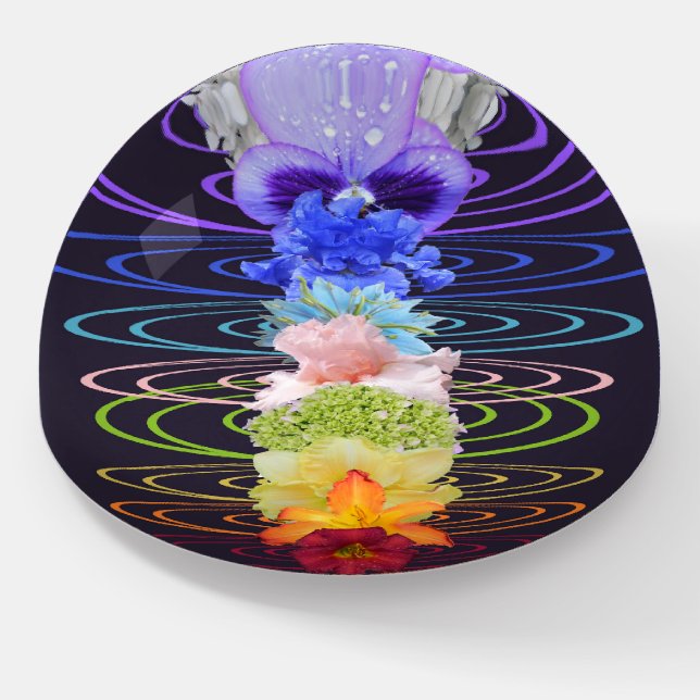 Chakra Chi Energy Flower Stalk Home Office Desk Paperweight (Angled)