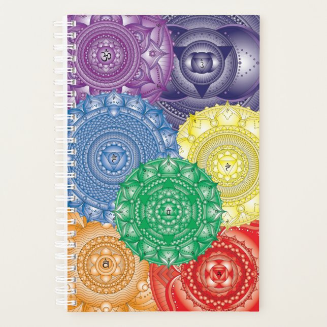 Chakra Collage Mandala Multi Color Planner (Front)