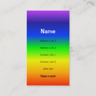 Chakra Colors Rainbow Business Card