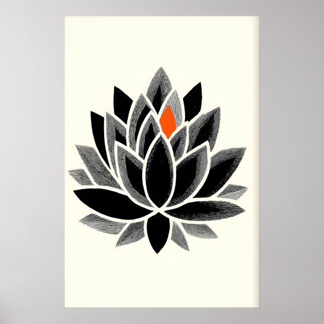Chakra Crown Art Print Minimal Lotus Design (Front)