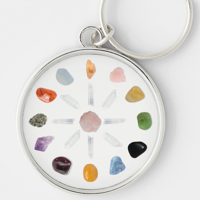 *~* Chakra Crystal Energy Gemstone Keychain (Front)
