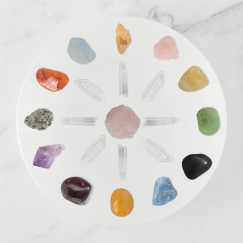  Chakra Crystal Energy Gemstone Trinket Tray