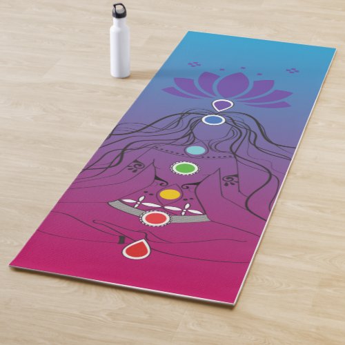 Chakra Energy Affirmation  Yoga Mat