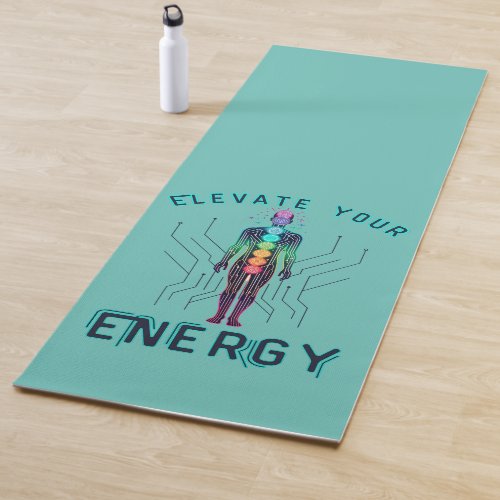 Chakra Energy Alignment Y2K Neon Circuit Board Yoga Mat