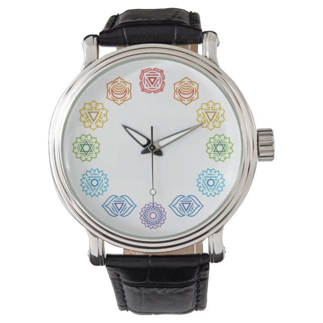 Chakra Energy Leather Watch (Front)