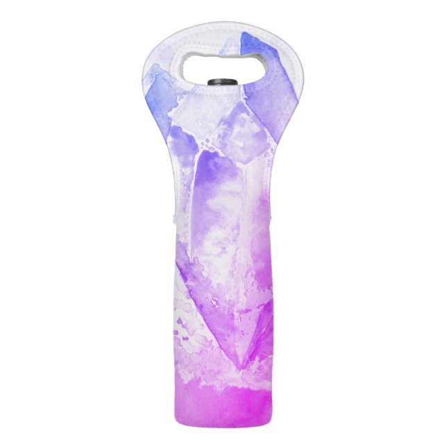 *~* Chakra Faux Amethyst Crystal Healing Energy Wine Bag (Back)