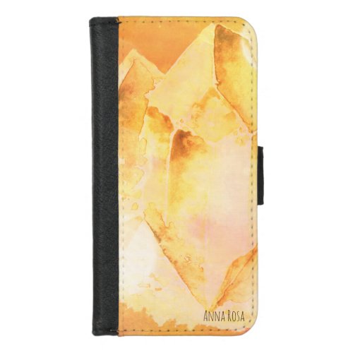  Chakra Faux Citrine Crystal Healing Energy iPhone 87 Wallet Case