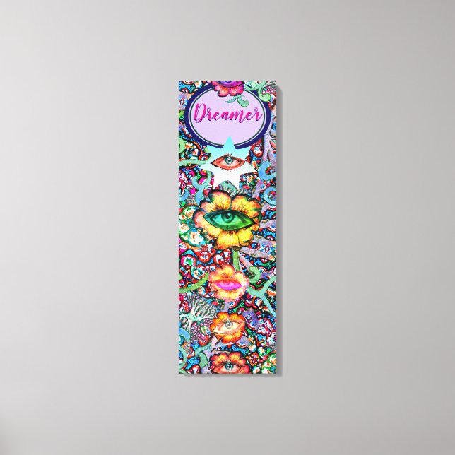 Chakra Floral Dreamer Colorful Unusual Mystical Canvas Print (Front)