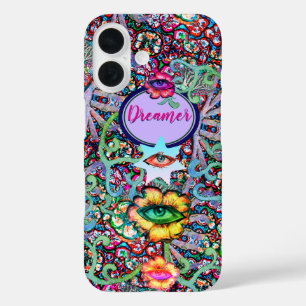Chakra Floral Dreamer Colorful Unusual Mystical iPhone 16 Case