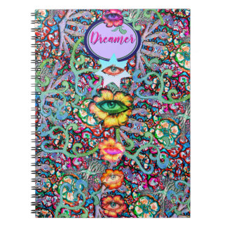 Chakra Floral Dreamer Colorful Unusual Mystical  Notebook