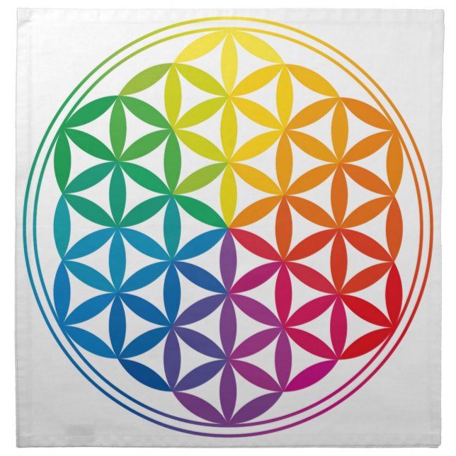 Chakra Flower Of Life Grid Cloth (Front)