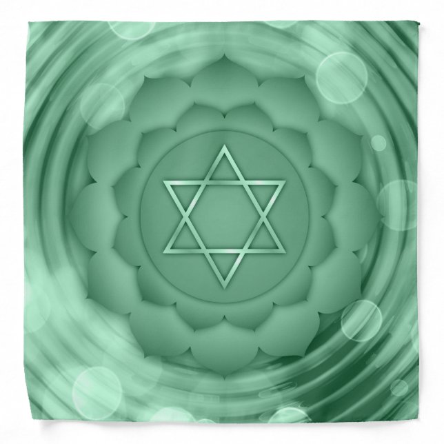 Chakra Green Heart Energy Spiritual Zen Yoga Bandana (Front)
