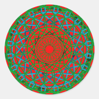 Chakra green, red, blue sticker