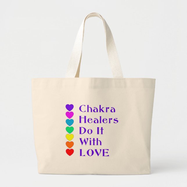 Chakra Healers Do It With Love Large Tote Bag (Front)