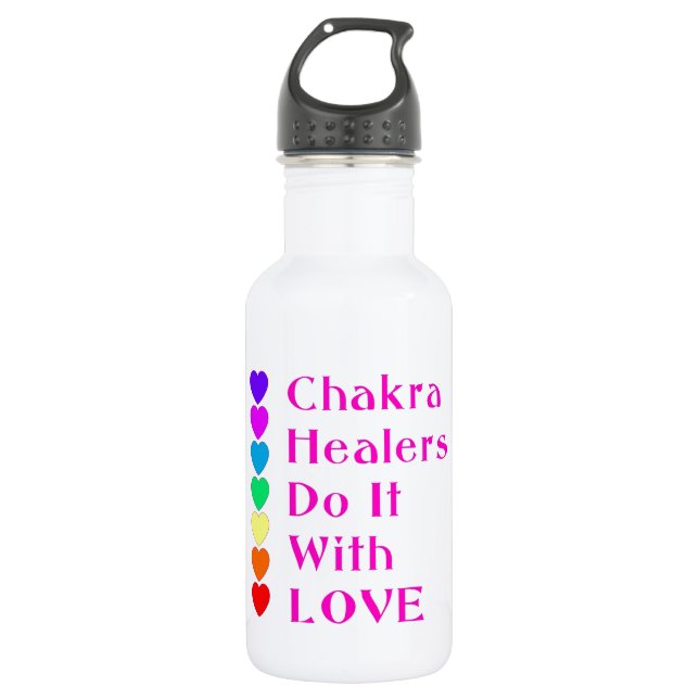 Chakra Healers Do It With Love Water Bottle (Front)