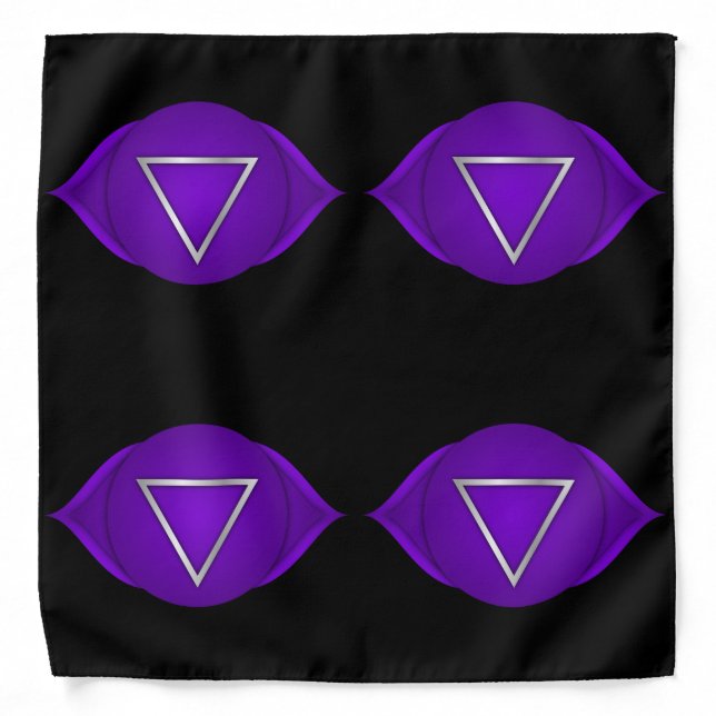 Chakra Indigo Third Eye Energy Spiritual Zen Yoga Bandana (Front)