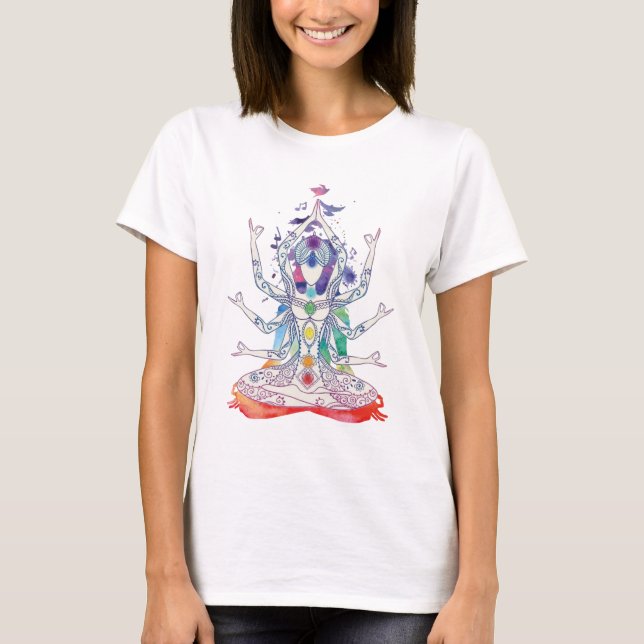 Chakra Kundalini Meditation Yoga Reiki T-Shirt (Front)
