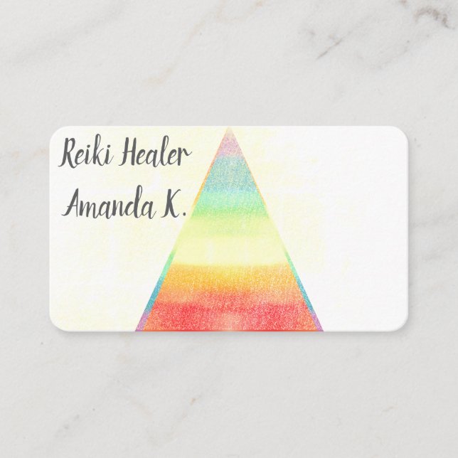 Chakra Lightworker Reiki Colors Business Cards (Front)