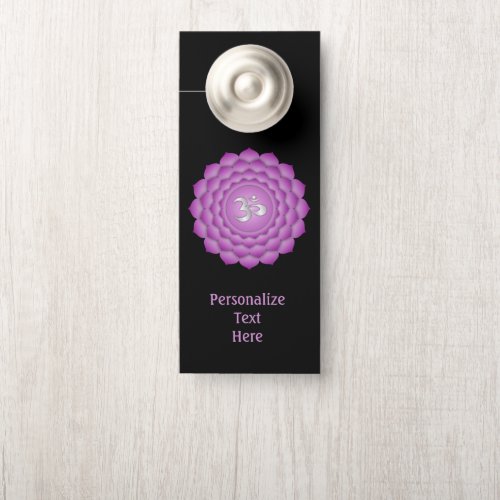 Chakra Lilac Zen Meditation Yoga Personalized Room Door Hanger