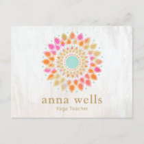 Chakra  Lotus Mandala Yoga Teacher Business Card