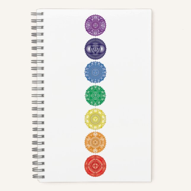 Chakra Mandala Multi-Color Notebook (Front)
