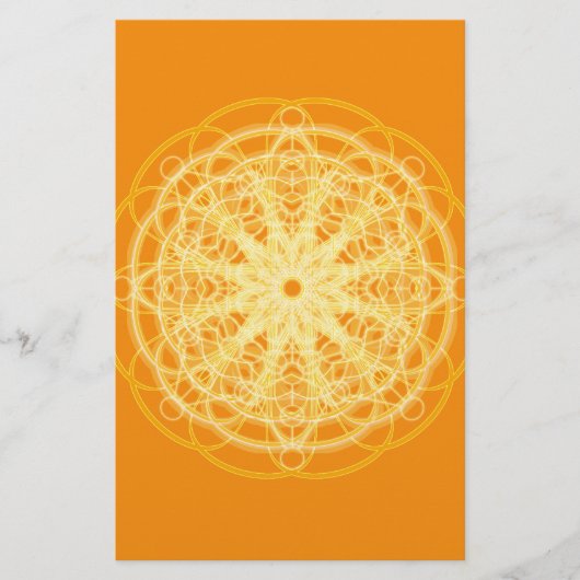 Chakra Mandala Sacred Geometry Bright Orange (Front)
