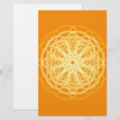 Chakra Mandala Sacred Geometry Bright Orange (Front/Back)