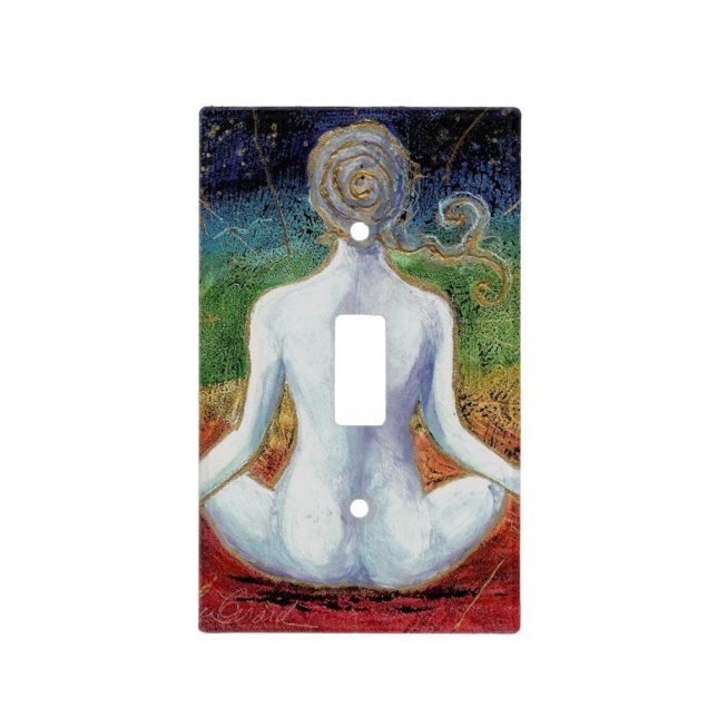 Chakra Mediation Chi Feminine Maureen Girard Light Switch Cover (Front)