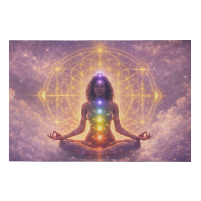 Chakra Meditation 36x24 Faux Canvas Art (Front)