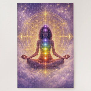 Chakra Meditation Puzzle Spiritual Art Gift