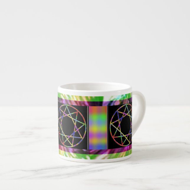 Chakra Nonagram Espresso Cup (Front Right)