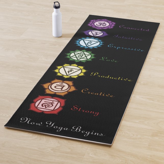 Chakra Now Yoga Begins Black  Yoga Mat (In Situ)