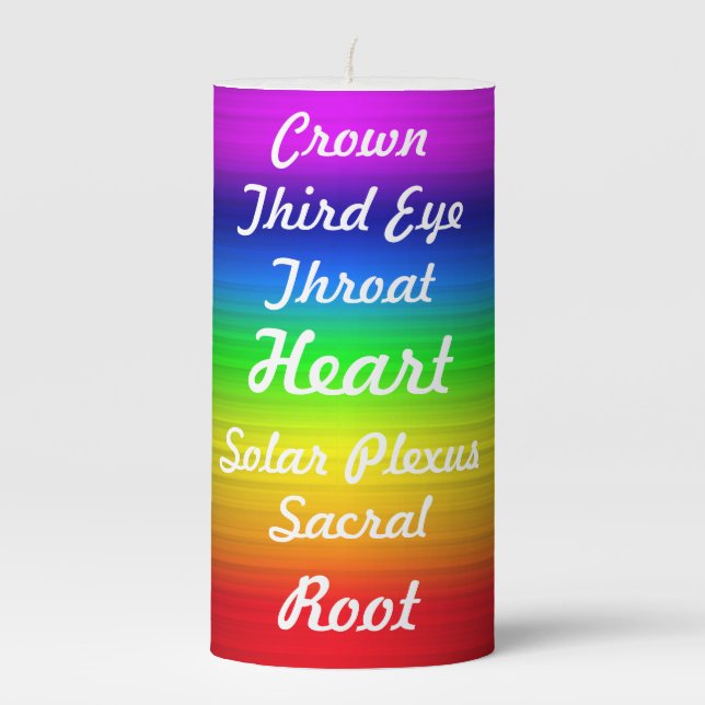 Chakra Rainbow Candle (Front)