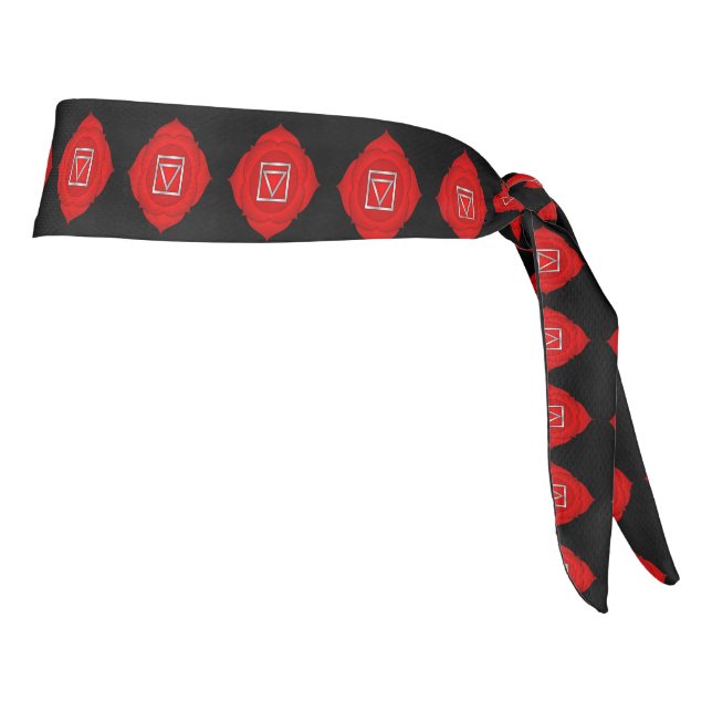 Chakra Red Root Zen Exercise Yoga Jog Tie Headband (Rotate 90)