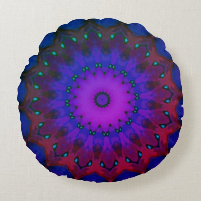 Chakra Reiki Meditation Mandala Pillow (Front)