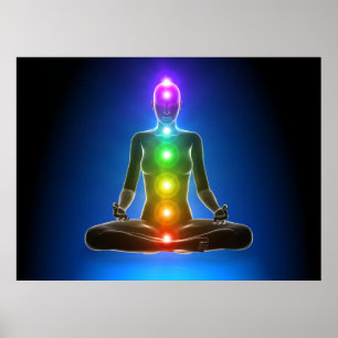 chakra, seven chakras, energy system, symbols,aura poster