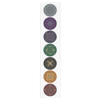 Chakra Shadow Mandala Multi-Color Table Runner