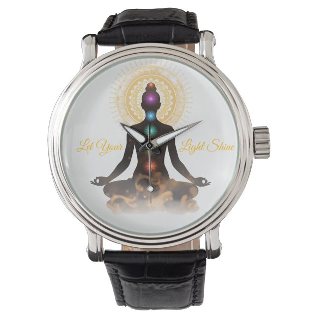 Chakra Silhouette – Let Your Light Shin Watch (Front)