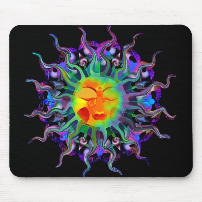 Chakra Sun Dark Mousepad (Front)