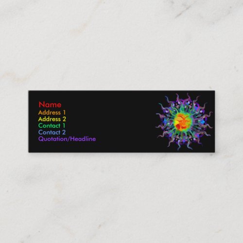 Chakra Sun Profile Cards Business Card Template