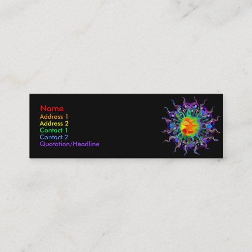 Customizable Chakra Sun Profile Cards Business Card Template