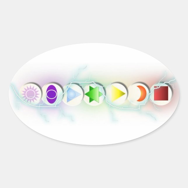 Chakra Symbols Sticker (Front)