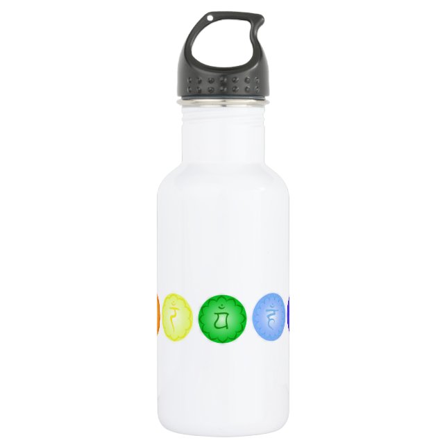 Chakra Symbols Water Bottle (Front)
