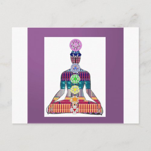 Chakra System Yoga Meditation Well Being NVN656 Postcard