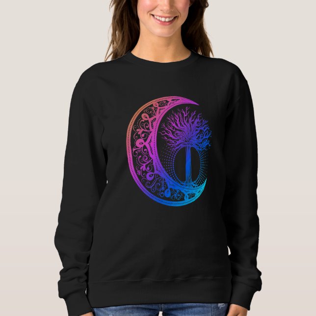 Chakra Tree Of Life Mandala Zen Yoga Om Symbol Bud Sweatshirt (Front)
