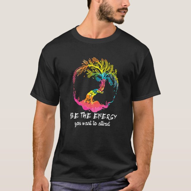Chakra Tree Of Life Mandala Zen Yoga Om Symbol Bud T-Shirt (Front)
