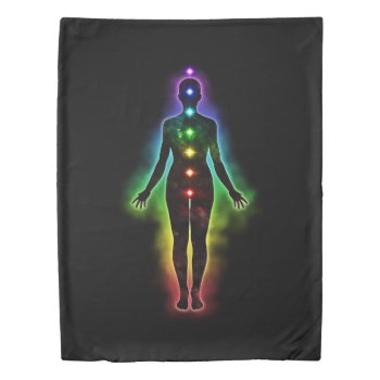Chakra Universe (1 Side) Twin Duvet Cover by FantasyPillows at Zazzle