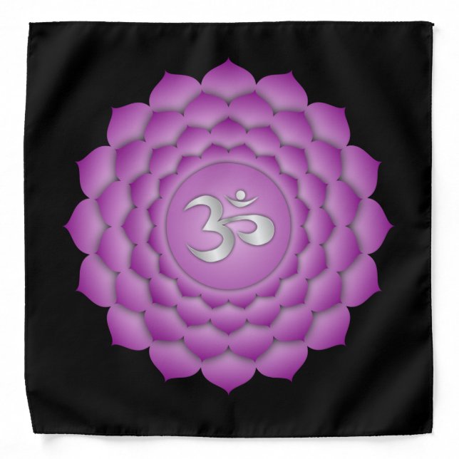 Chakra Violet Crown Energy Spiritual Zen Yoga Bandana (Front)