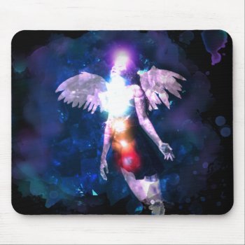 Chakra Watercolor Guardian Angel Mouse Pad by DefineExPression at Zazzle